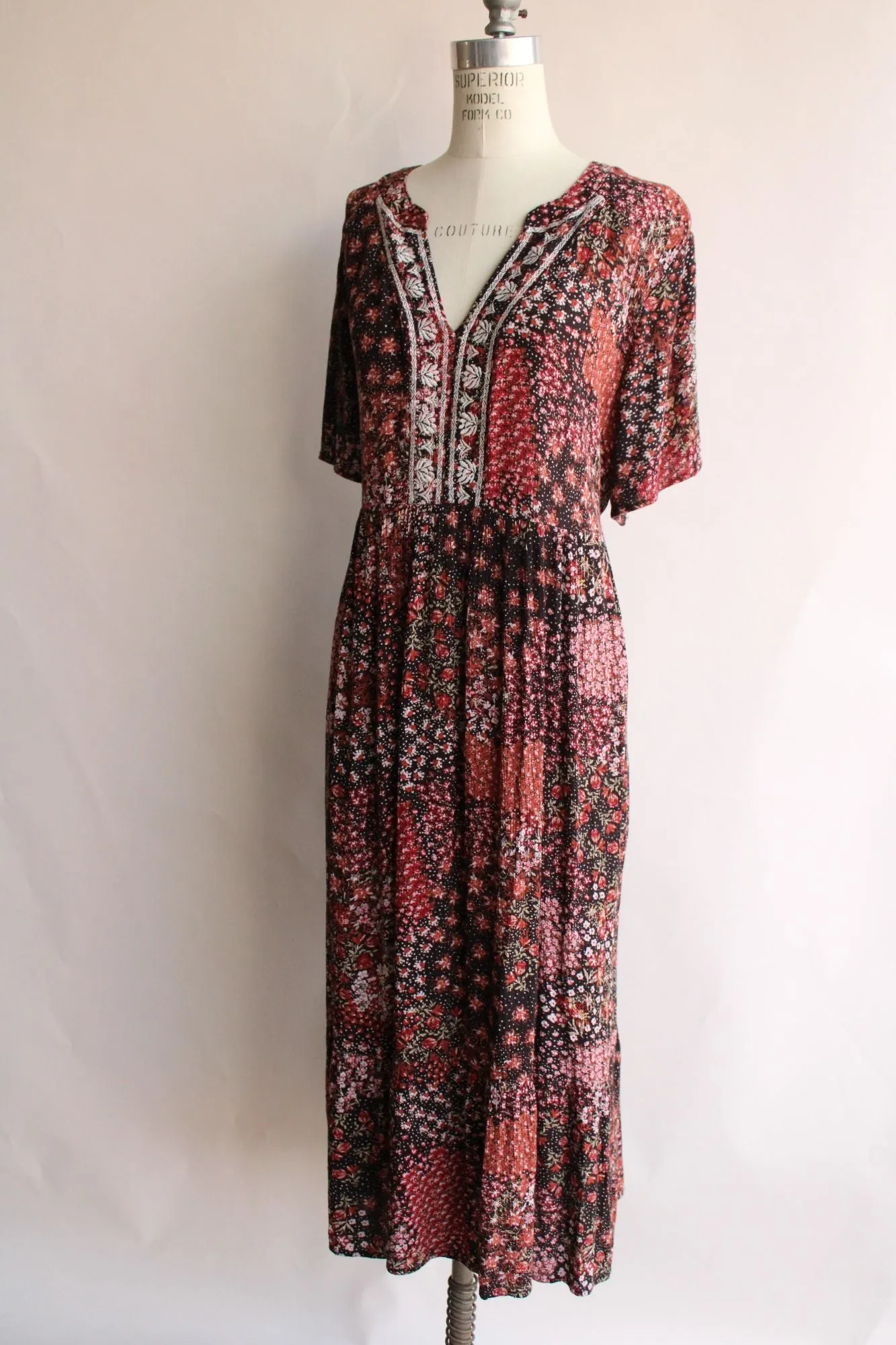 Knox Rose Women's Dress, Size 1X, Boho Folk Style