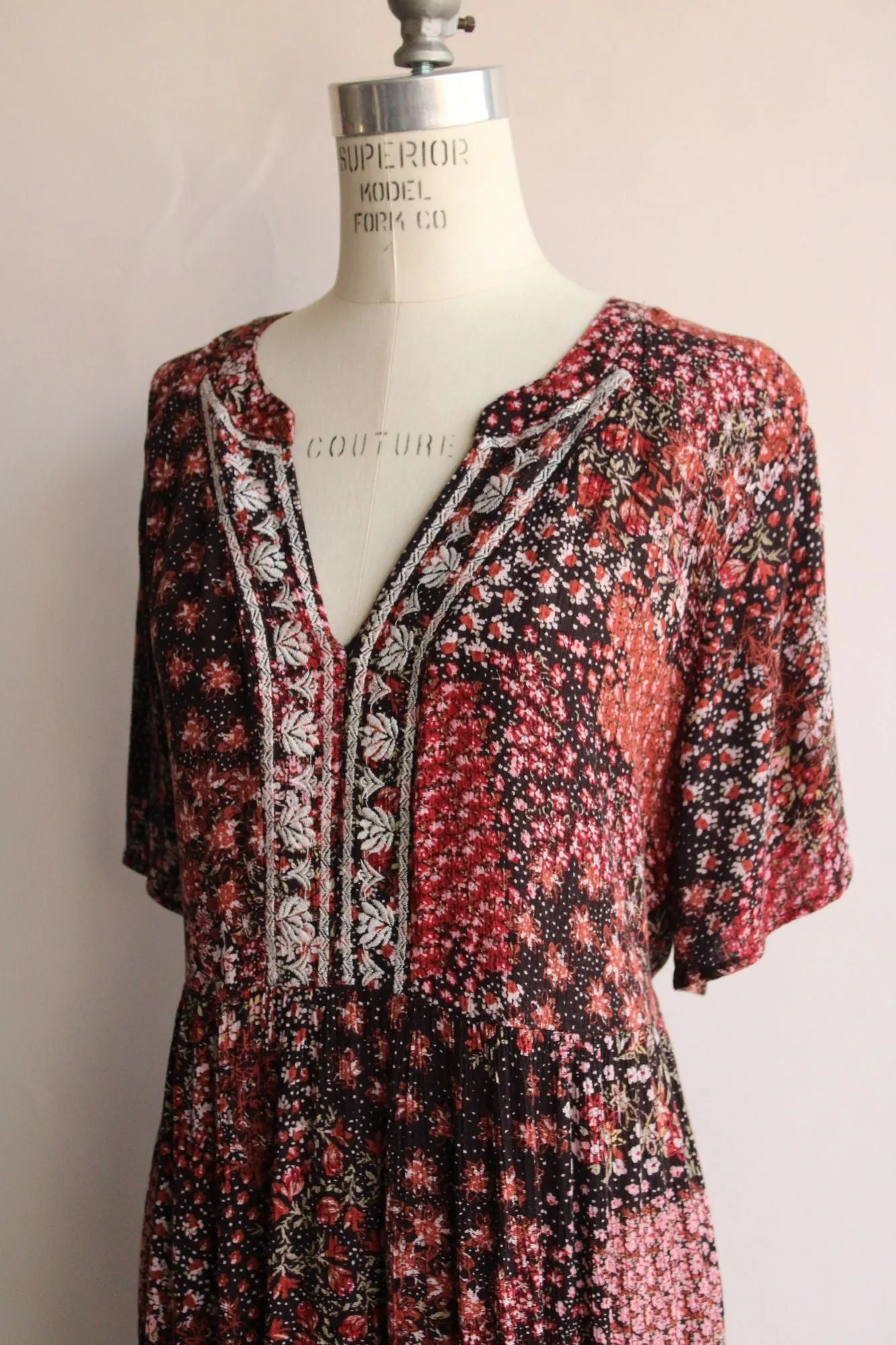 Knox Rose Women's Dress, Size 1X, Boho Folk Style