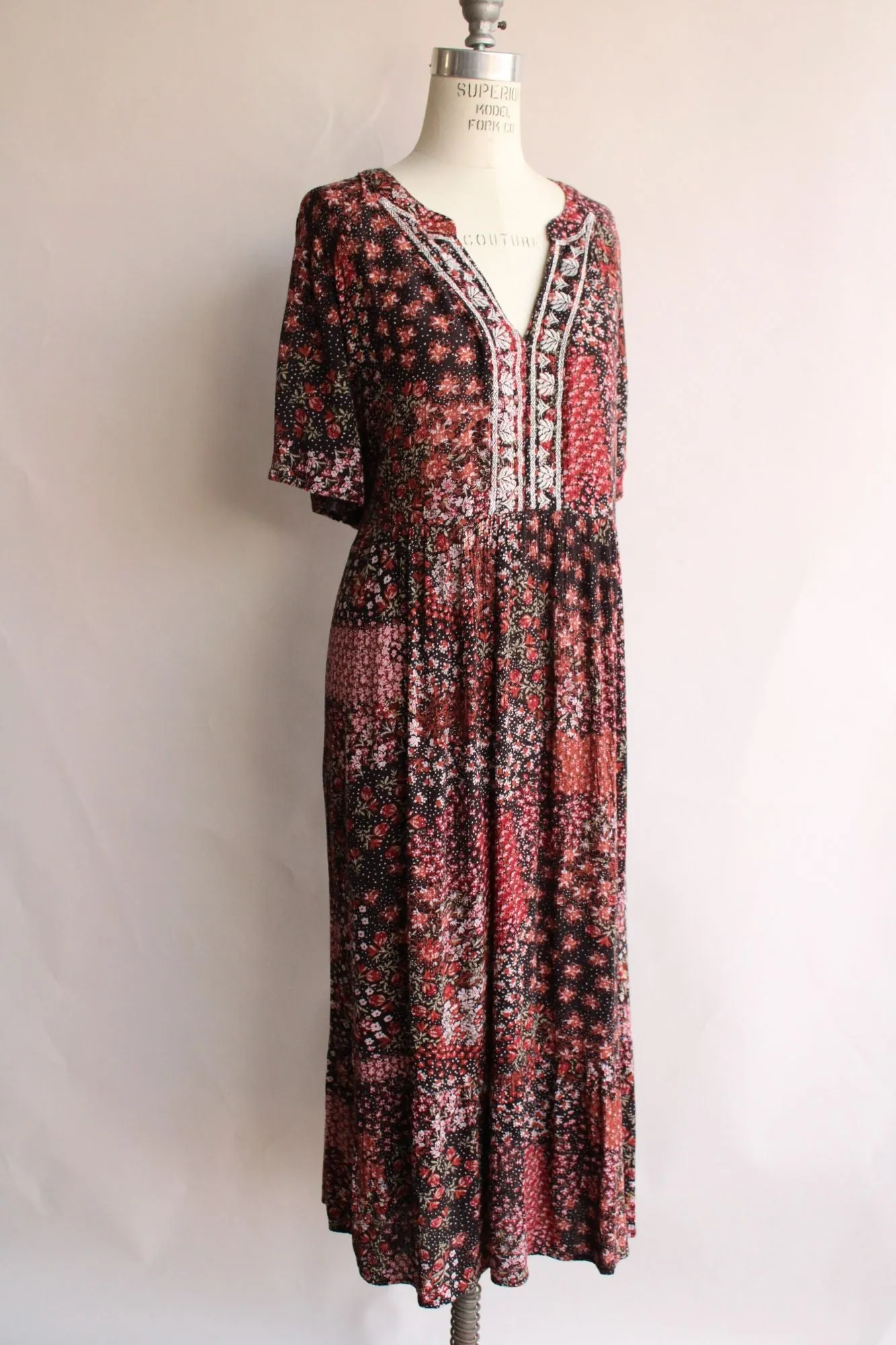 Knox Rose Women's Dress, Size 1X, Boho Folk Style