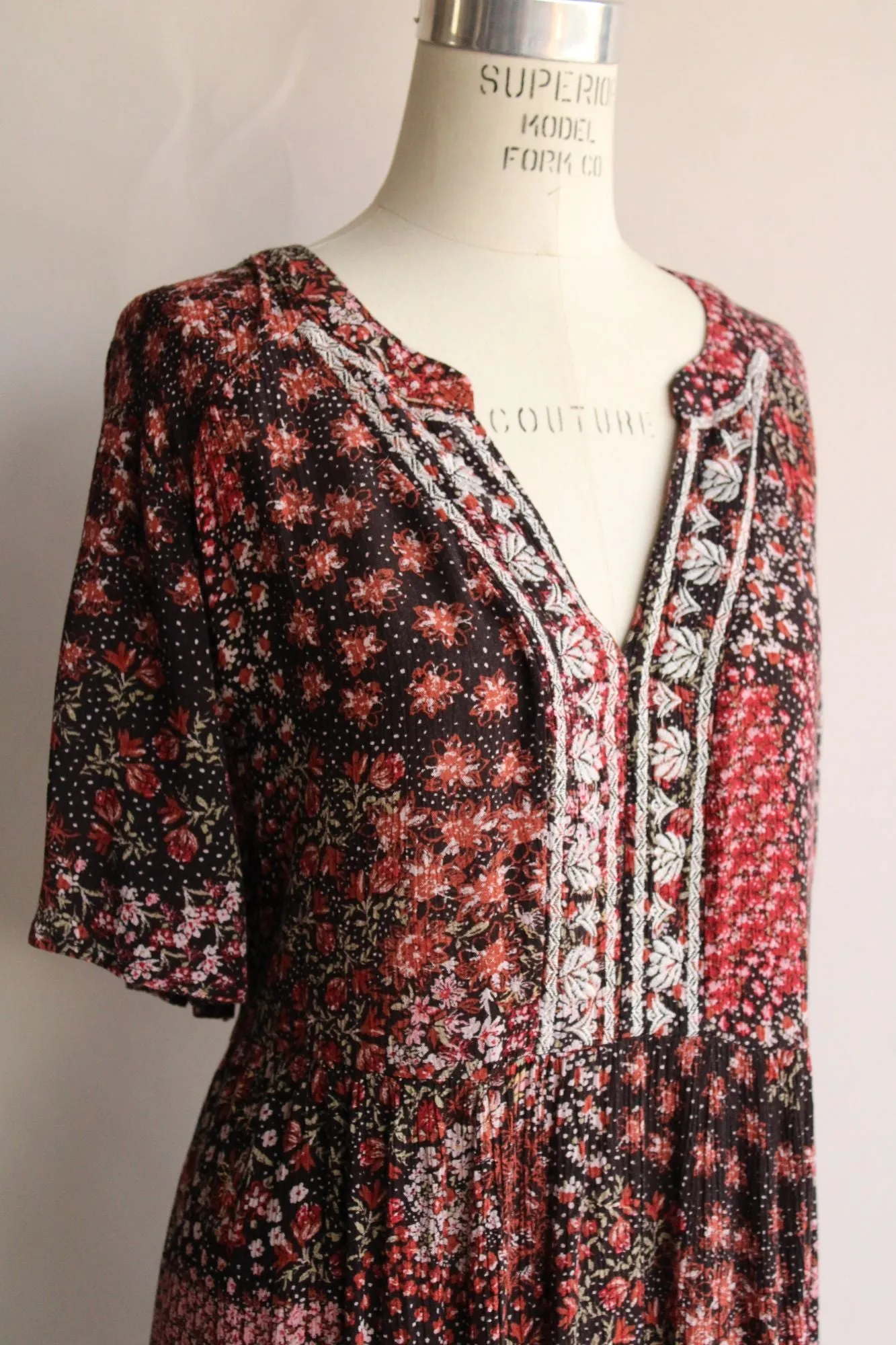 Knox Rose Women's Dress, Size 1X, Boho Folk Style