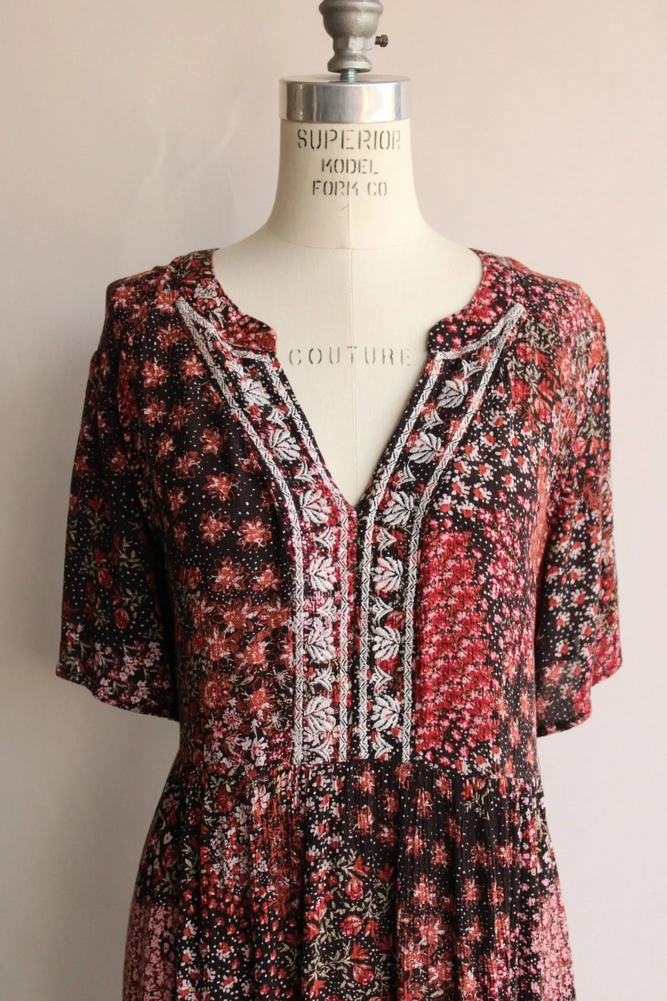 Knox Rose Women's Dress, Size 1X, Boho Folk Style