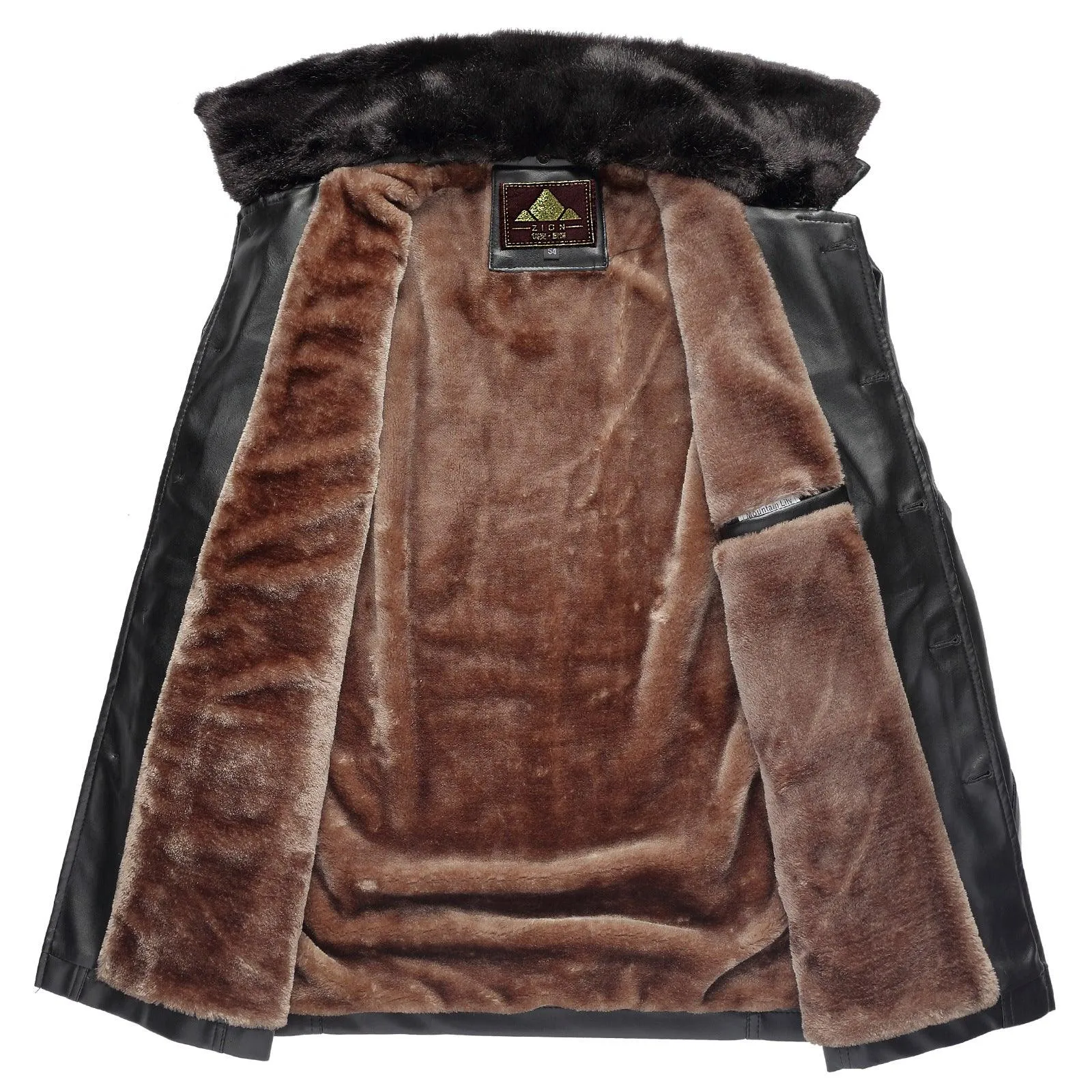 Leather Coat Windbreaker Jacket Mens