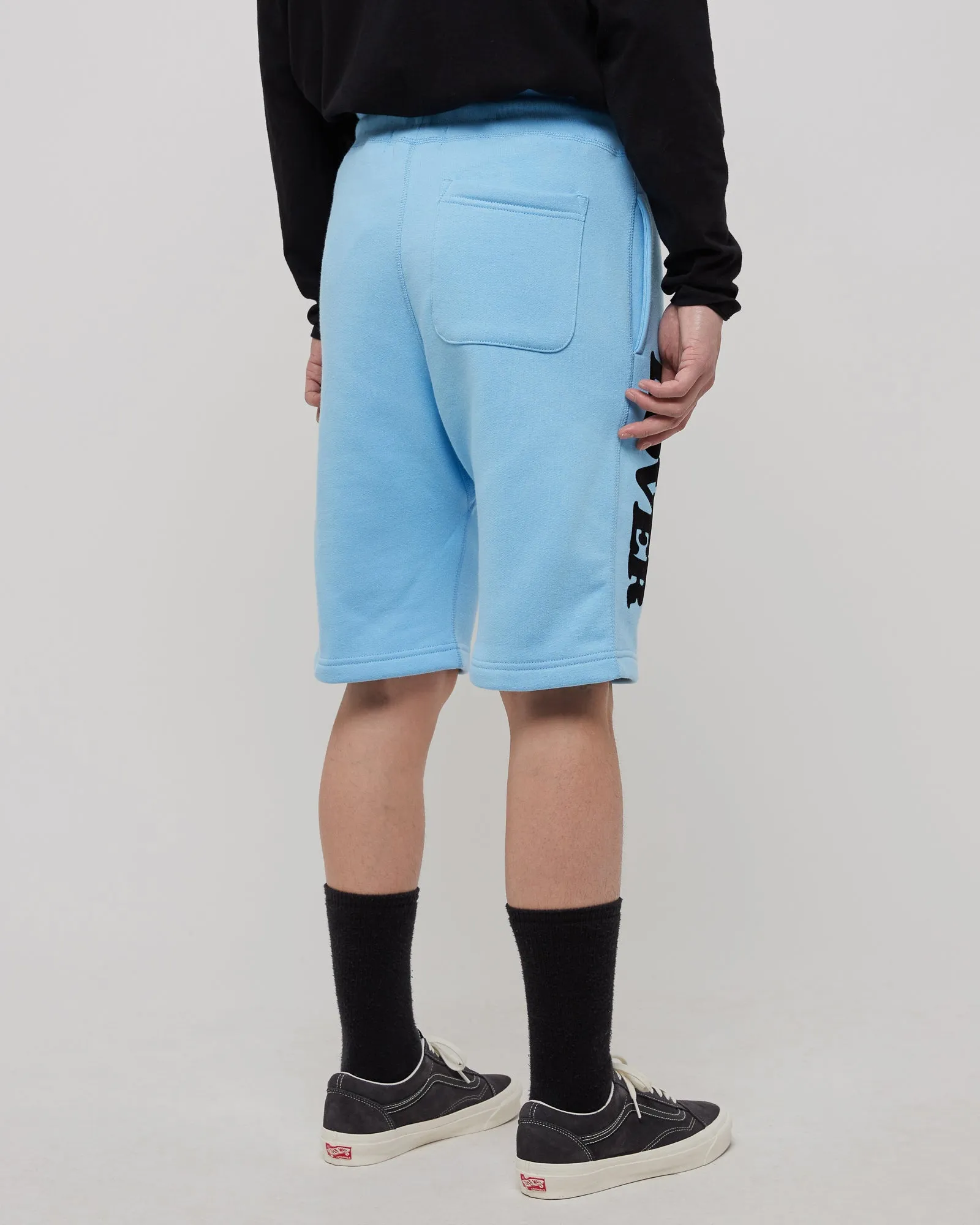 Lover Sweatshorts in Baby Blue & Black