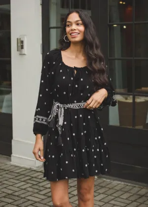 Lyric Belted Embroidered Dress-***FINAL SALE***
