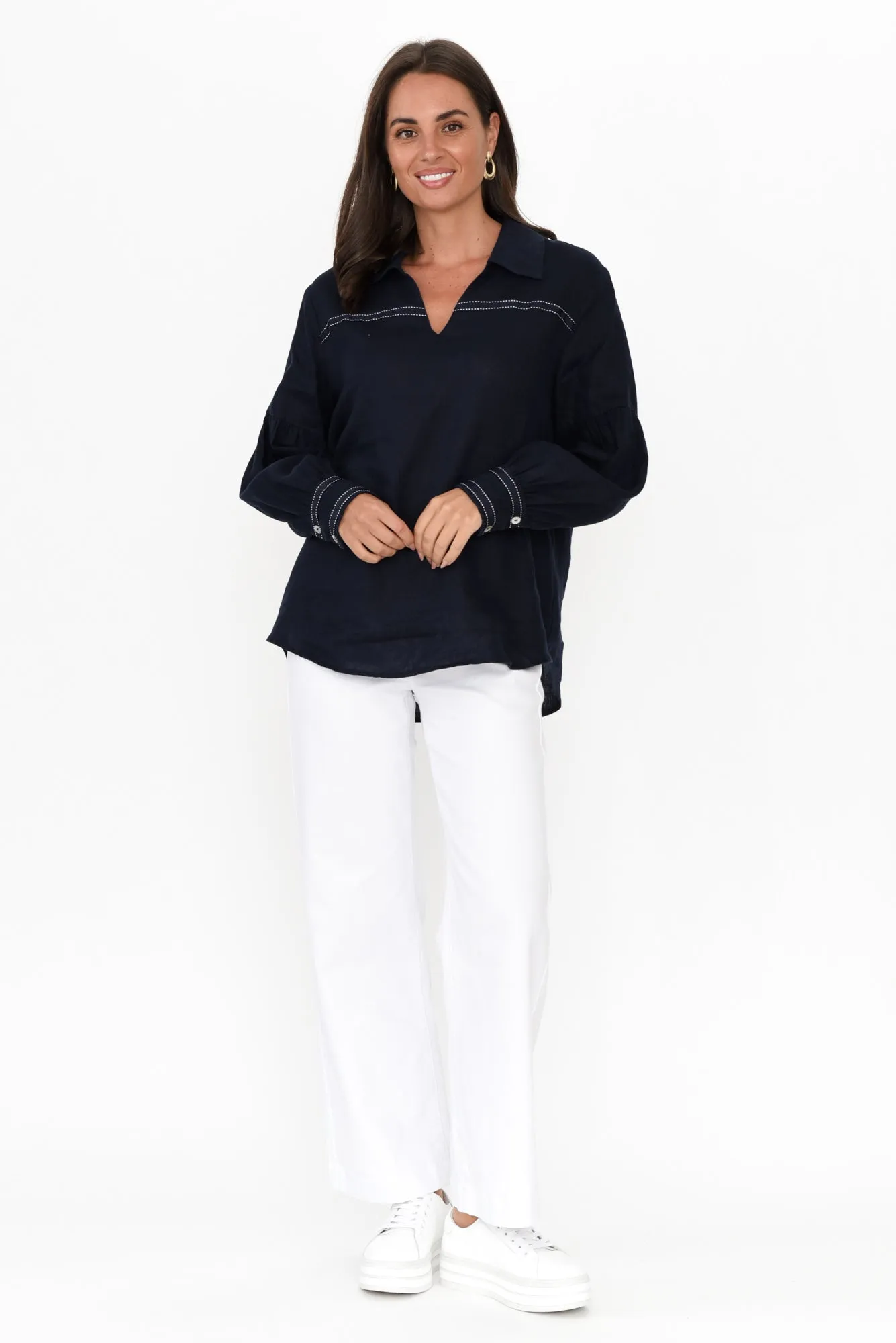 Maddy White Wide Leg Jeans