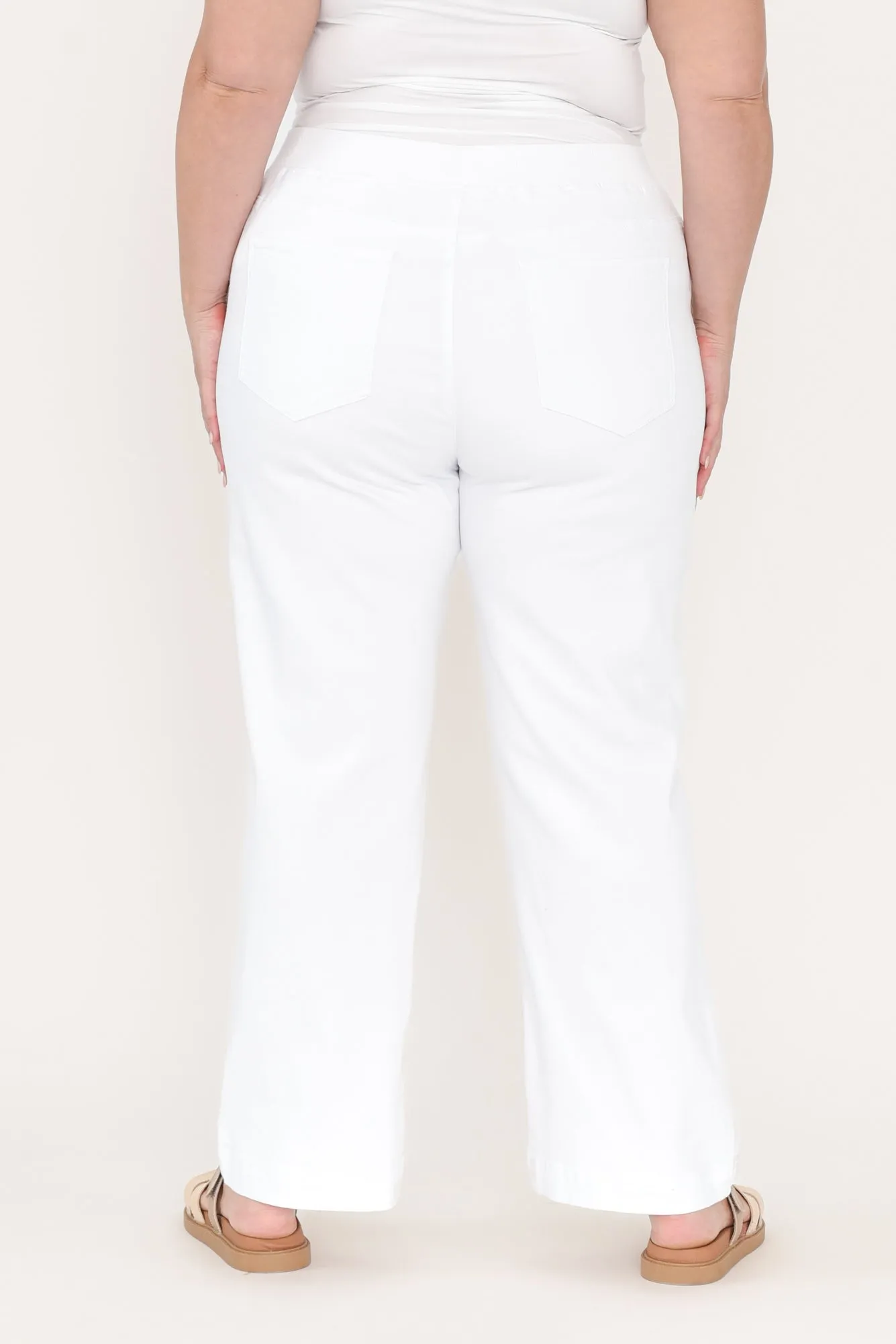 Maddy White Wide Leg Jeans