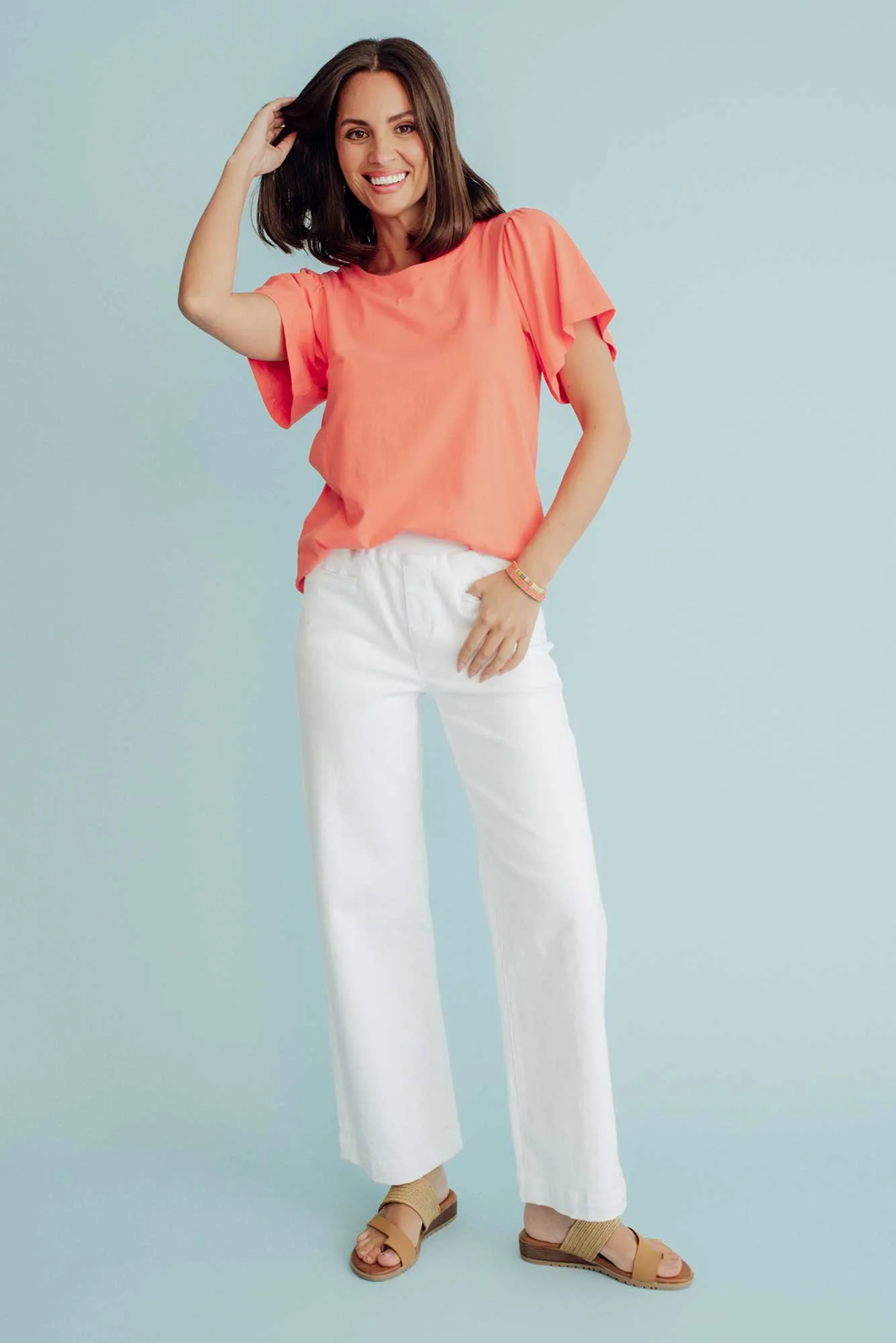 Maddy White Wide Leg Jeans