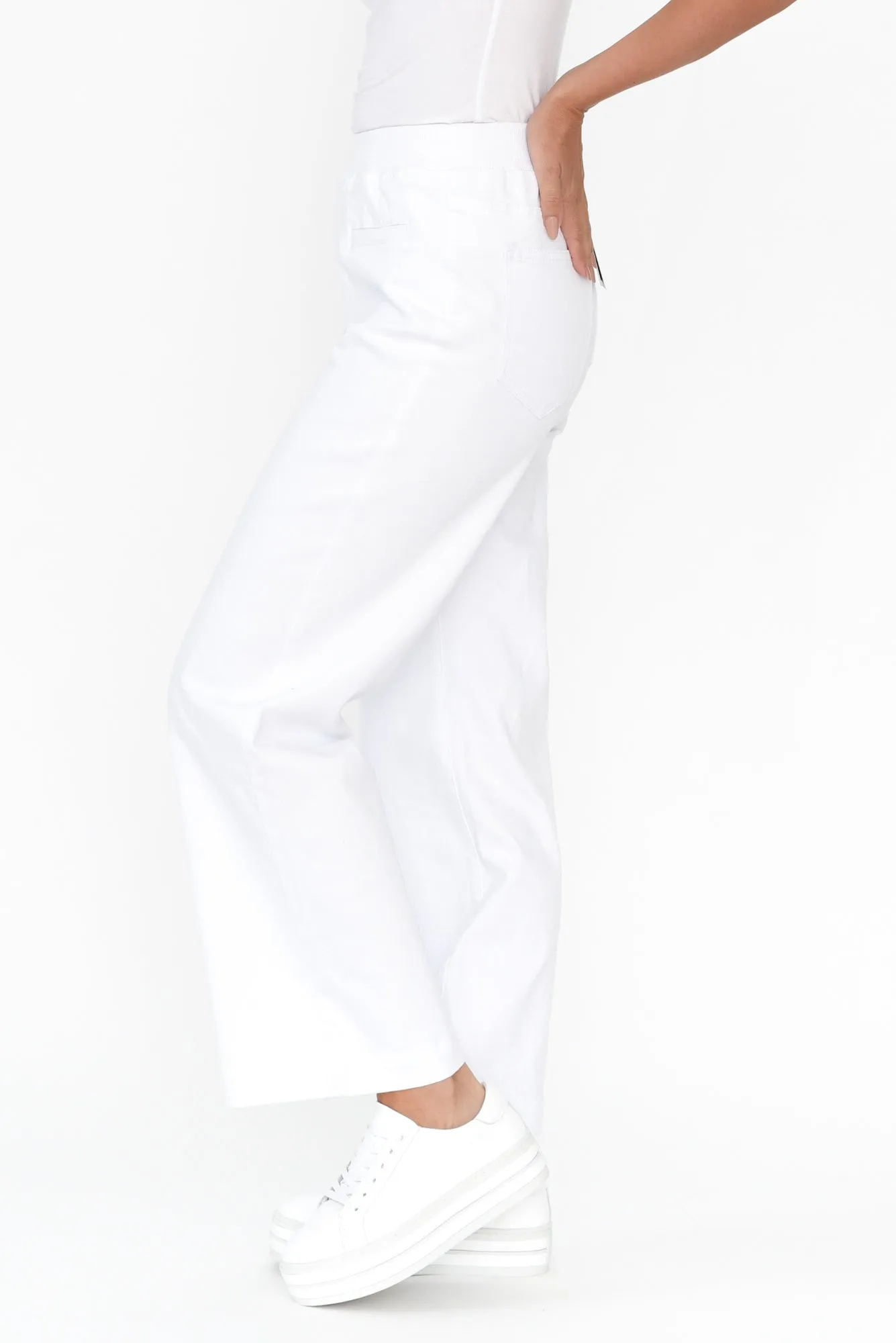 Maddy White Wide Leg Jeans