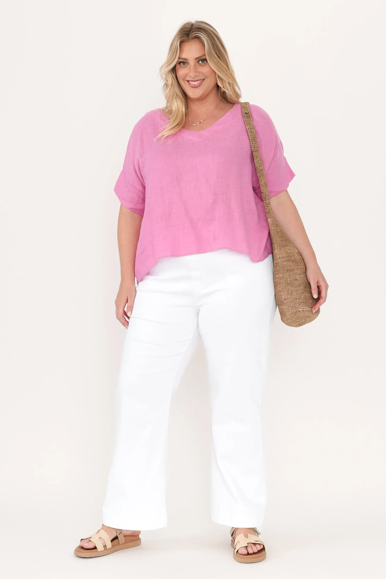 Maddy White Wide Leg Jeans