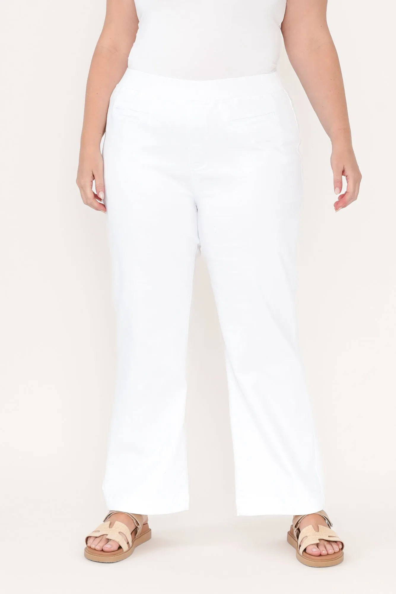 Maddy White Wide Leg Jeans