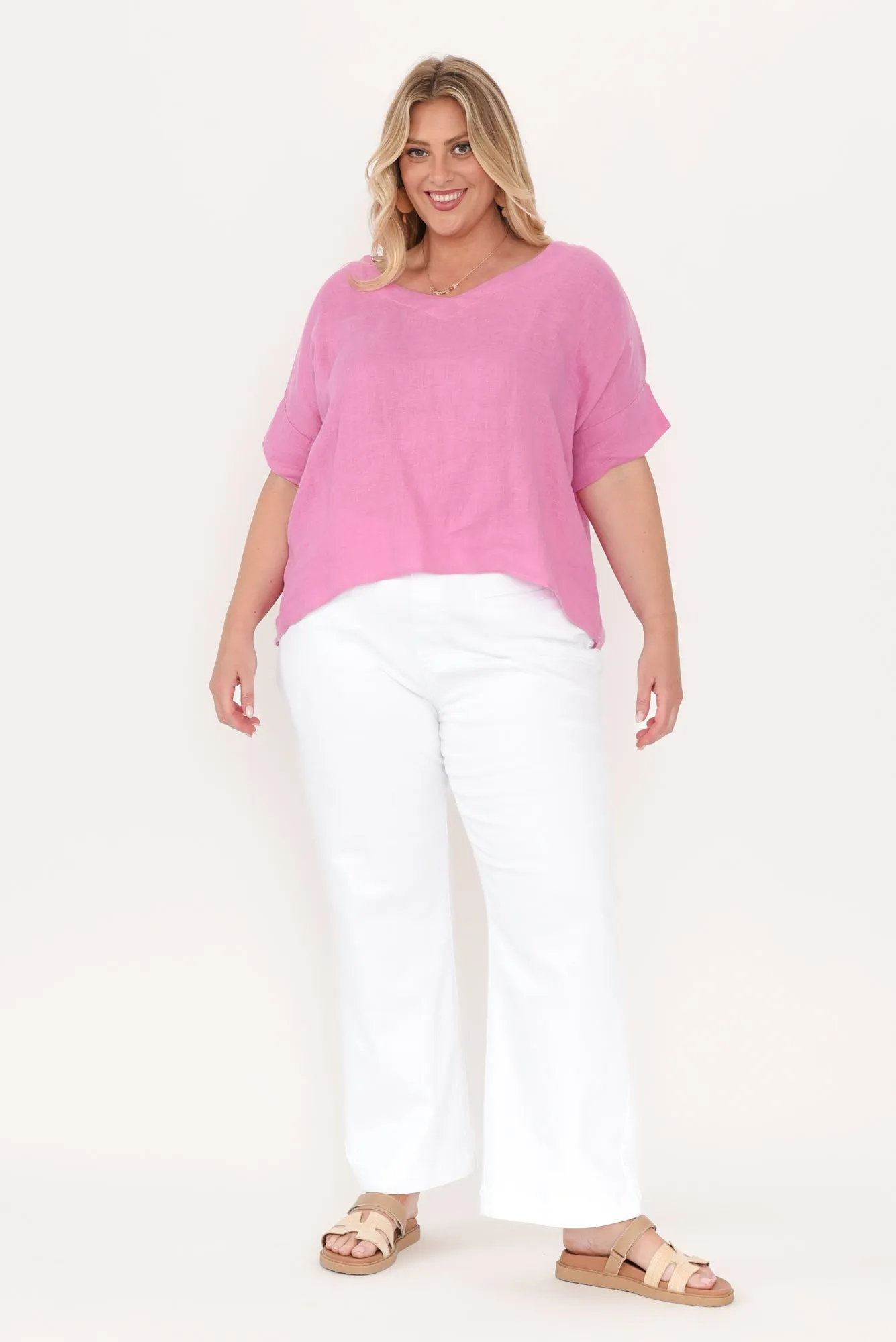 Maddy White Wide Leg Jeans