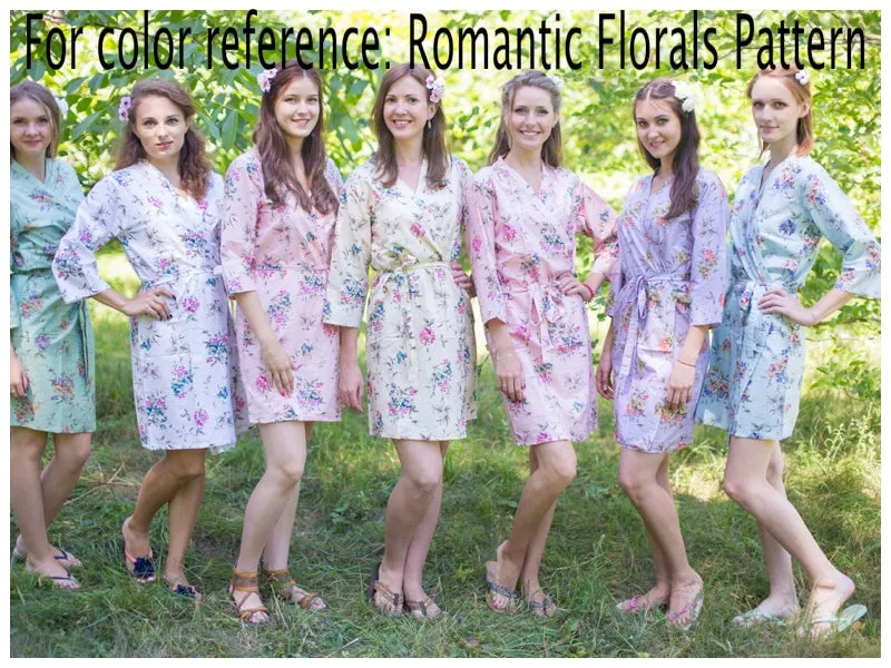 Mint My Peasant Dress Style Caftan in Romantic Florals Pattern