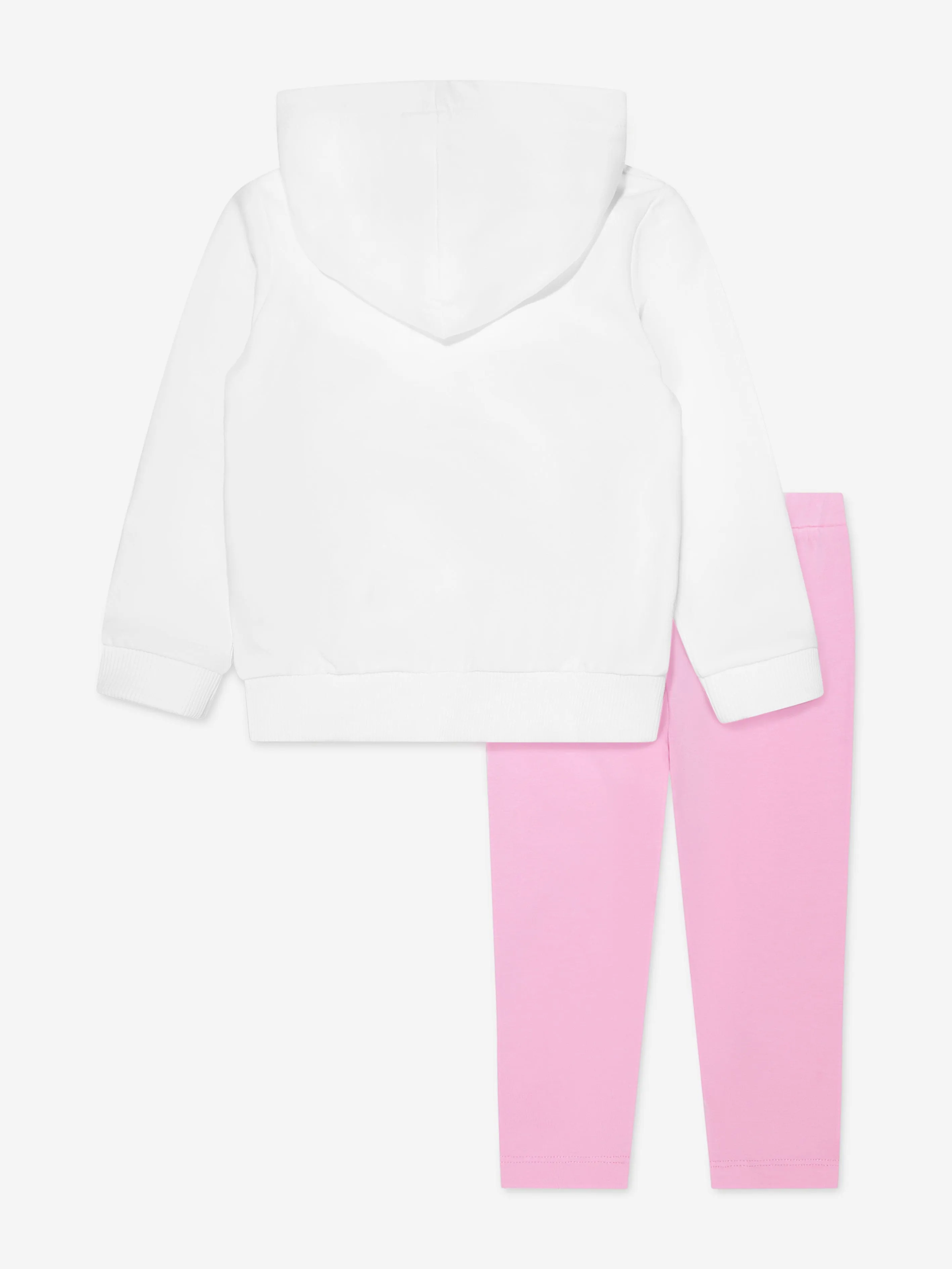 Moschino Baby Girls Zip Up Hoodie And Leggings Set in White