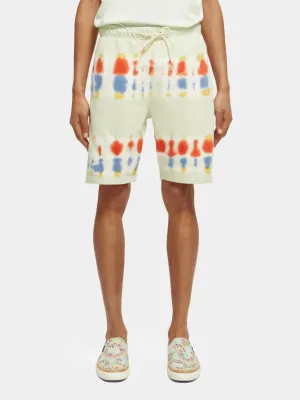 Relaxed tie-dyed sweatshorts