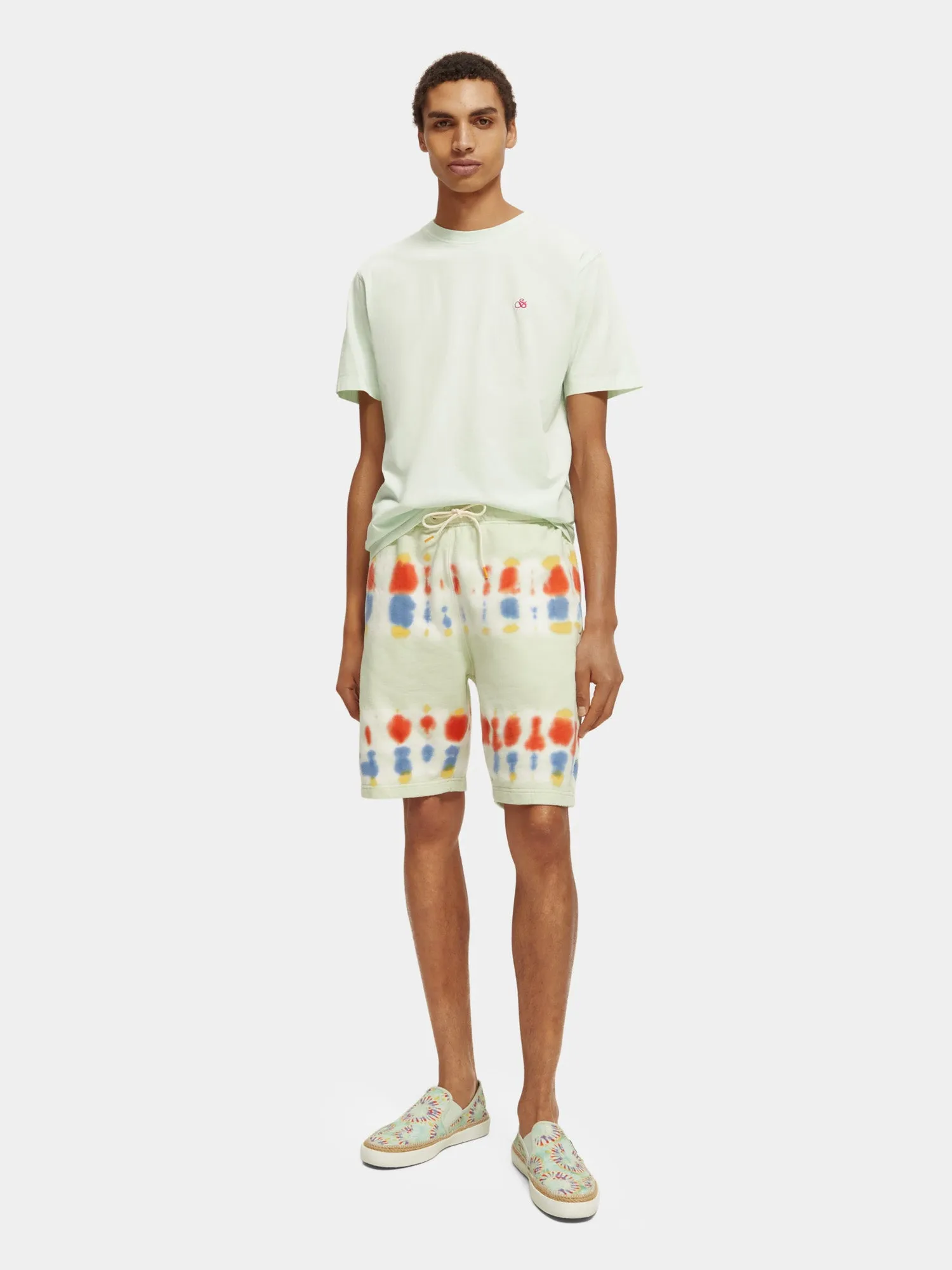 Relaxed tie-dyed sweatshorts