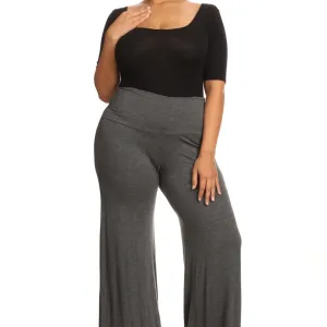 Shore Trendz Plus Size Women's Palazzo Pants High Waisted Made in the USA