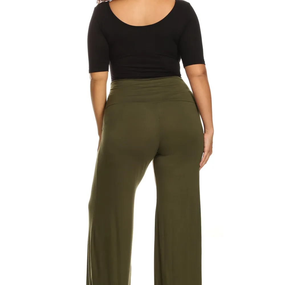 Shore Trendz Plus Size Women's Palazzo Pants High Waisted Made in the USA