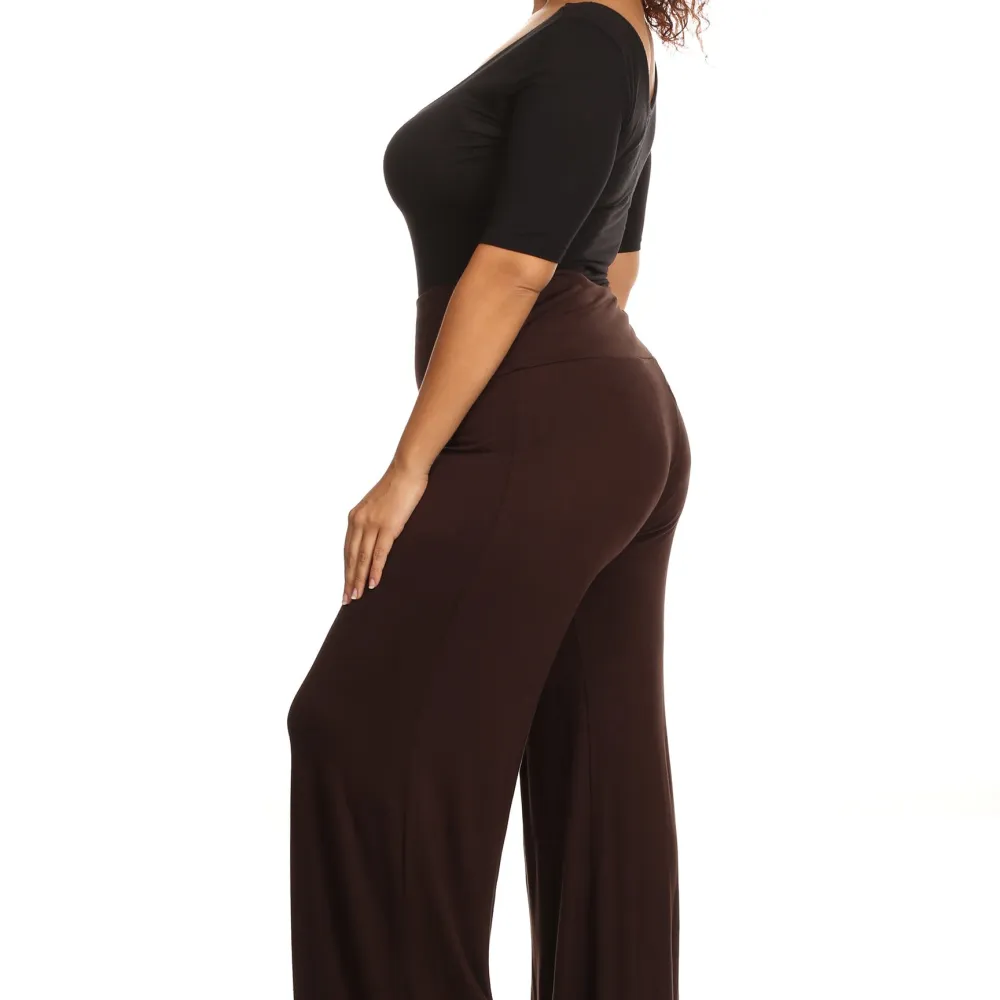 Shore Trendz Plus Size Women's Palazzo Pants High Waisted Made in the USA
