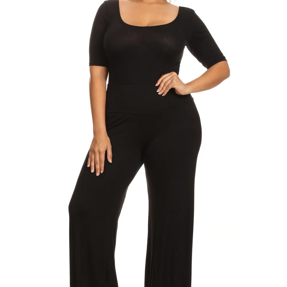 Shore Trendz Plus Size Women's Palazzo Pants High Waisted Made in the USA