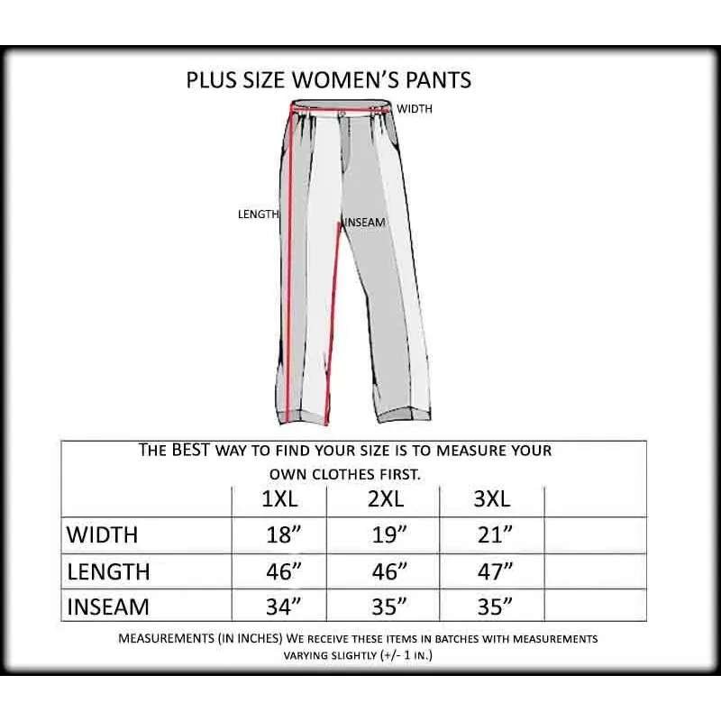 Shore Trendz Plus Size Women's Palazzo Pants High Waisted Made in the USA