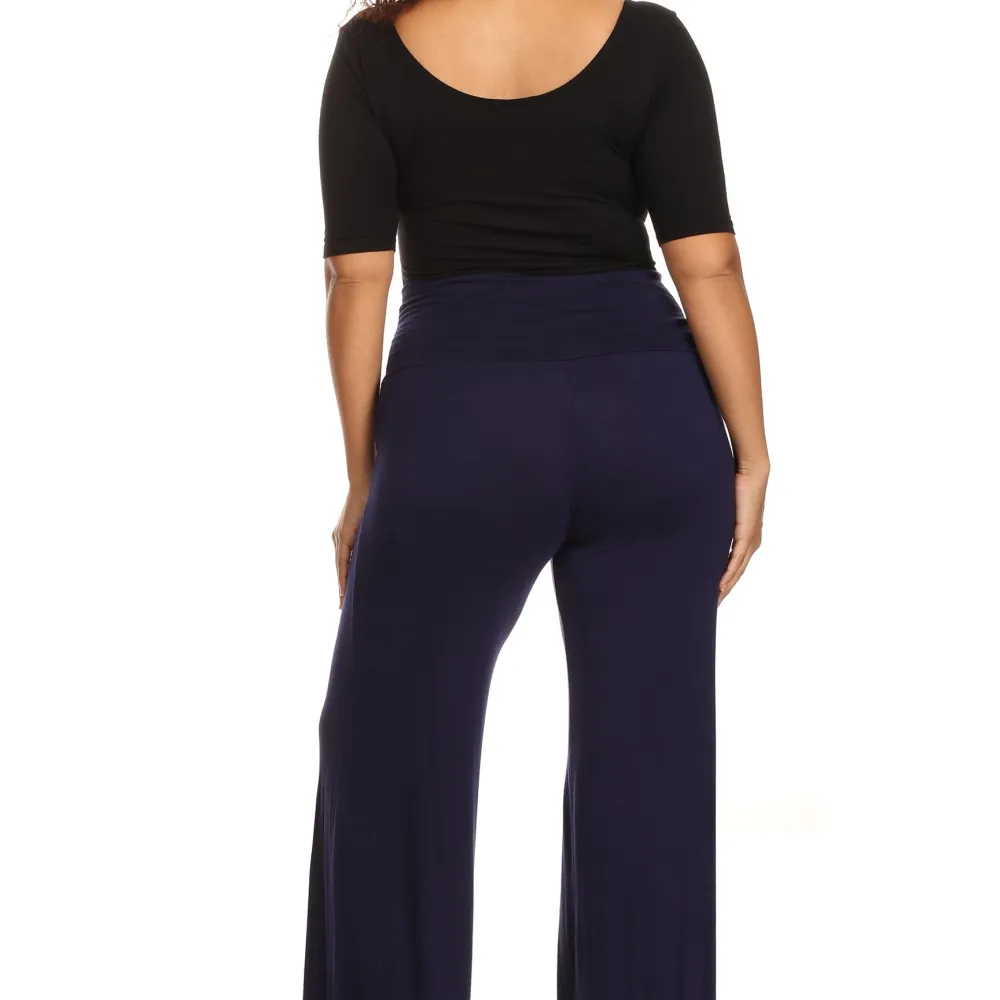 Shore Trendz Plus Size Women's Palazzo Pants High Waisted Made in the USA