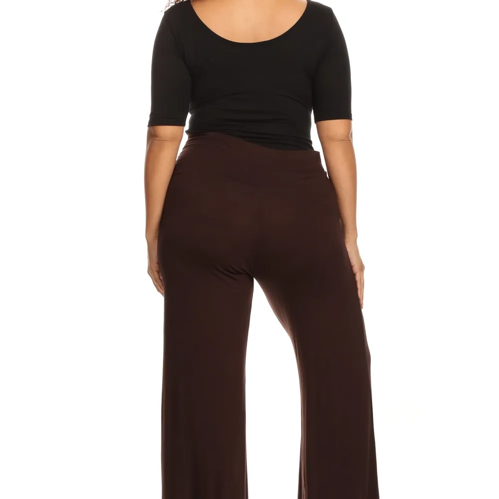 Shore Trendz Plus Size Women's Palazzo Pants High Waisted Made in the USA