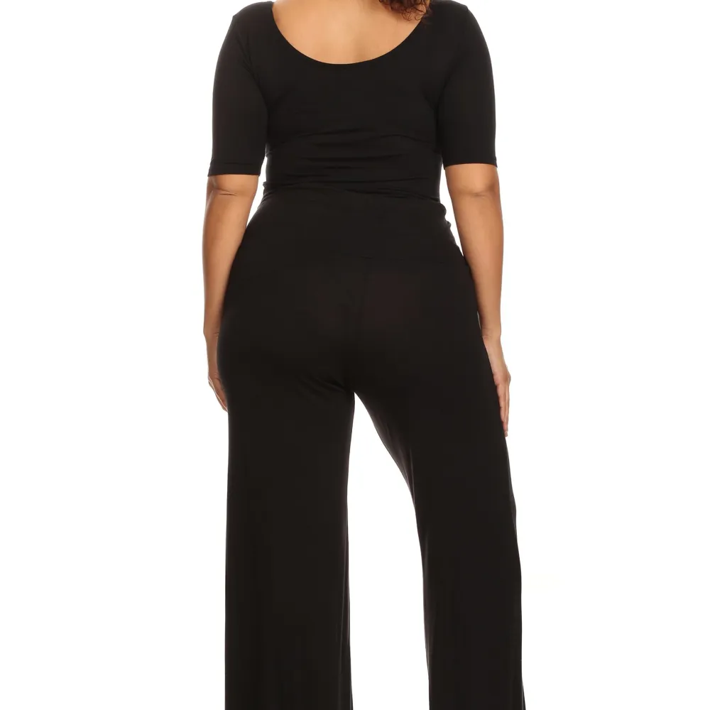 Shore Trendz Plus Size Women's Palazzo Pants High Waisted Made in the USA