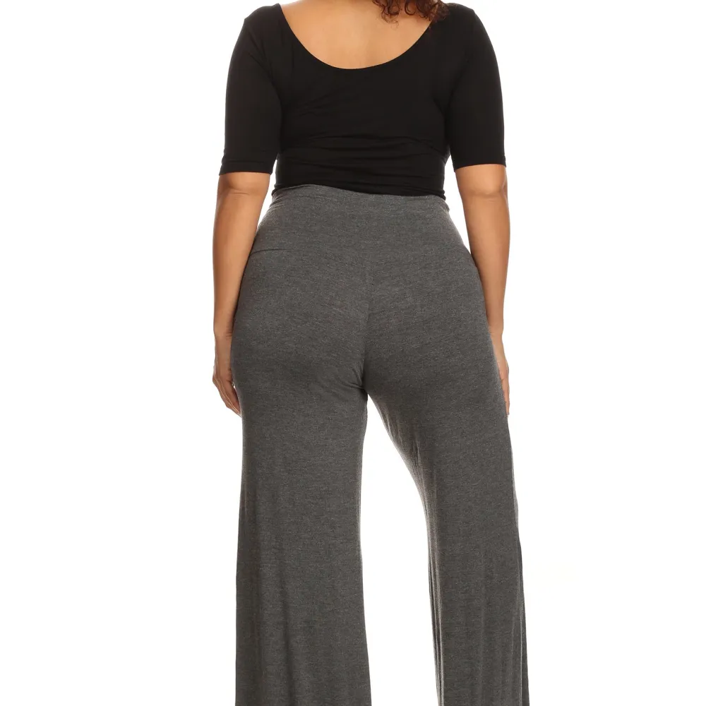 Shore Trendz Plus Size Women's Palazzo Pants High Waisted Made in the USA