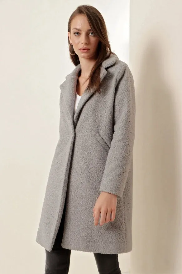 Stylish Classy Women Coat Gray